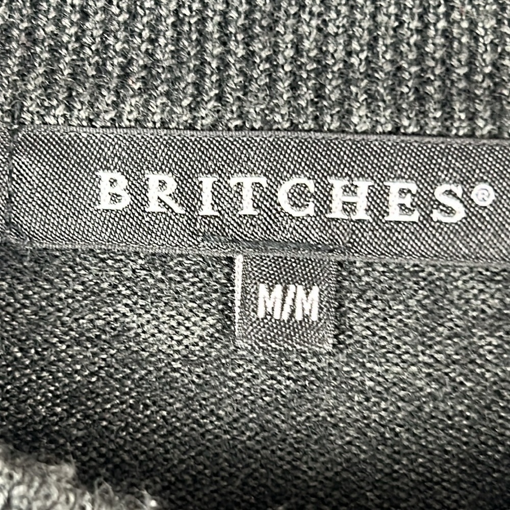 Britches Merino Wool Blend Crew Neck Long Sleeve Knit Sweater Medium Grey - Picture 5 of 11